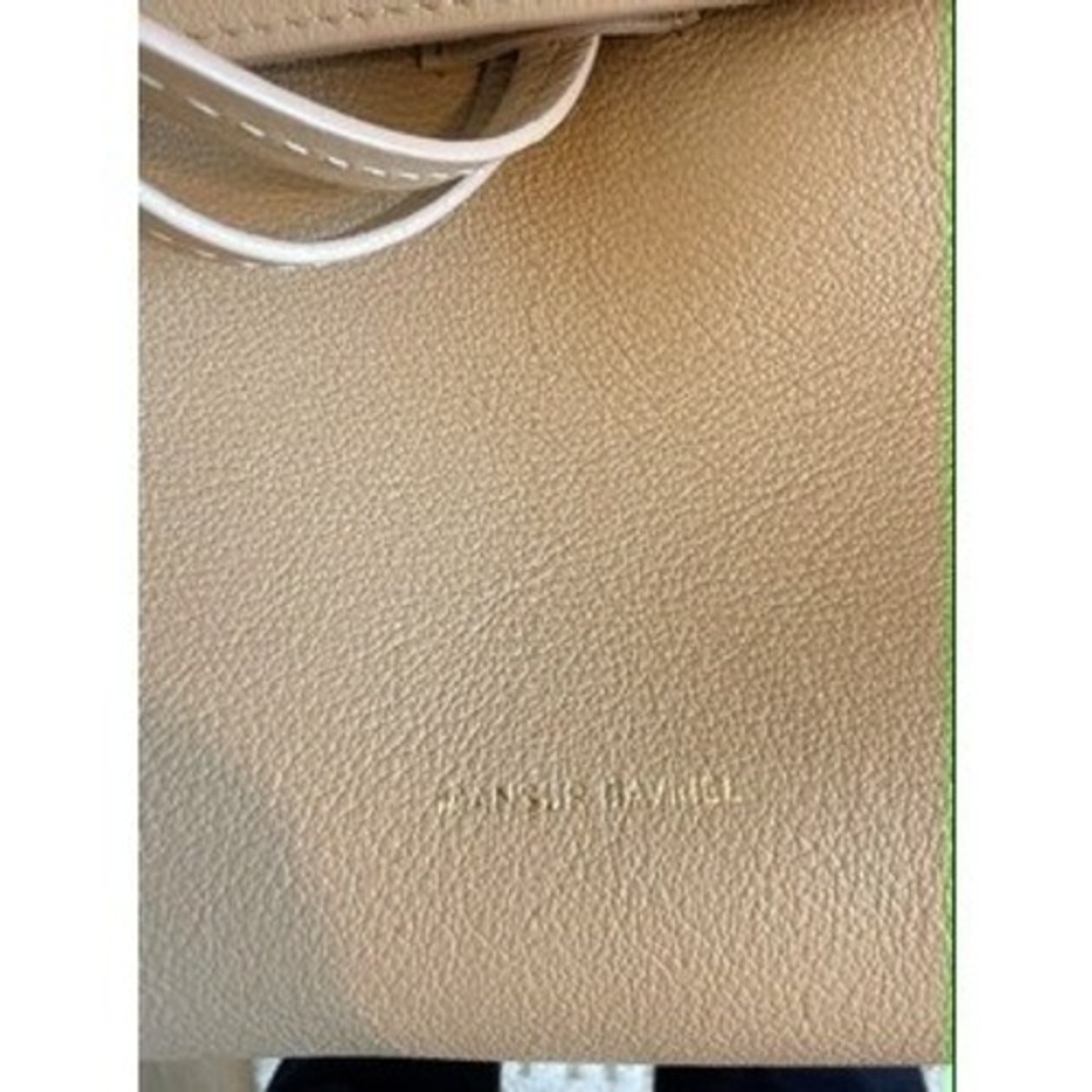 Mansur Gavriel Lady Bag Sand Beige Pebbled Leather Satchel Crossbody Handbag - Picture 2 of 7